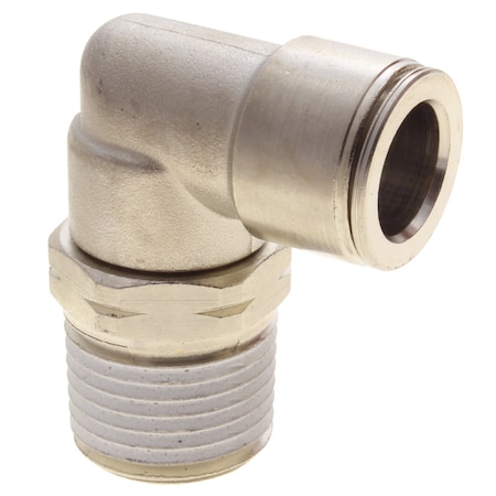 Fitting, PTC, Male Hex Elbow, Rigid, Brass 3/8 X 1/4 Male NPT